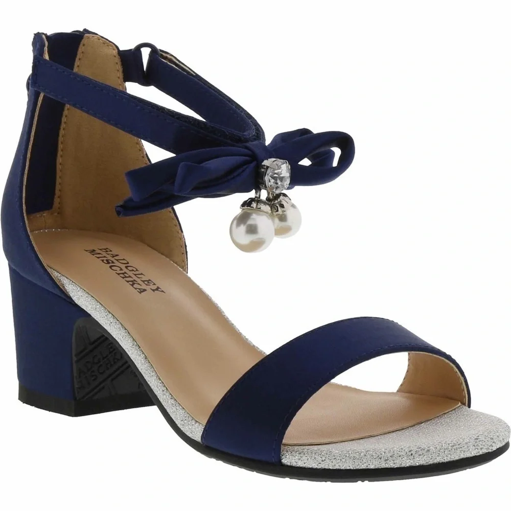 BADGLEY MISCHKA Pernia Pearl Bow Girls' Shoe